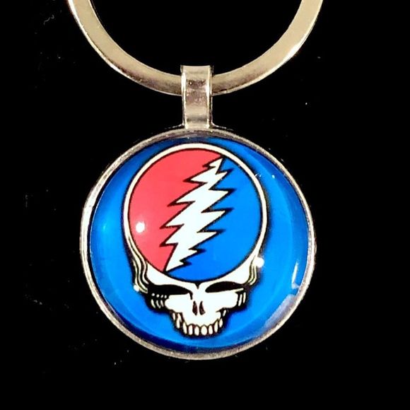 SOLD BUYITWHENFOUND Custom Grateful Dead Keychains SKULL STEAL YOUR FACE - Picture 1 of 6